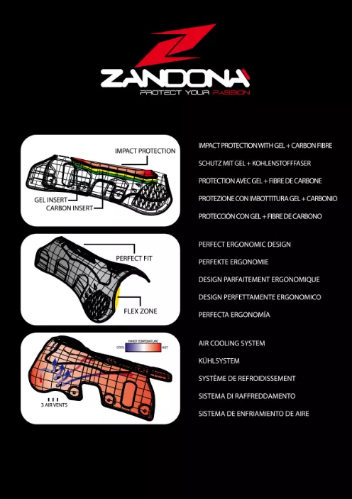 Zadní drezurní chrániče ZANDONA King Carbon Air