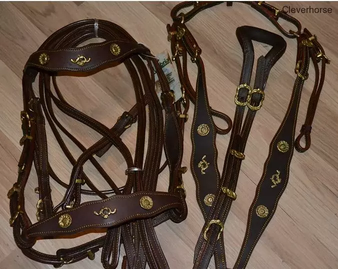 Barokní set UZDA, poprsník, podocasník, dvojité otěže