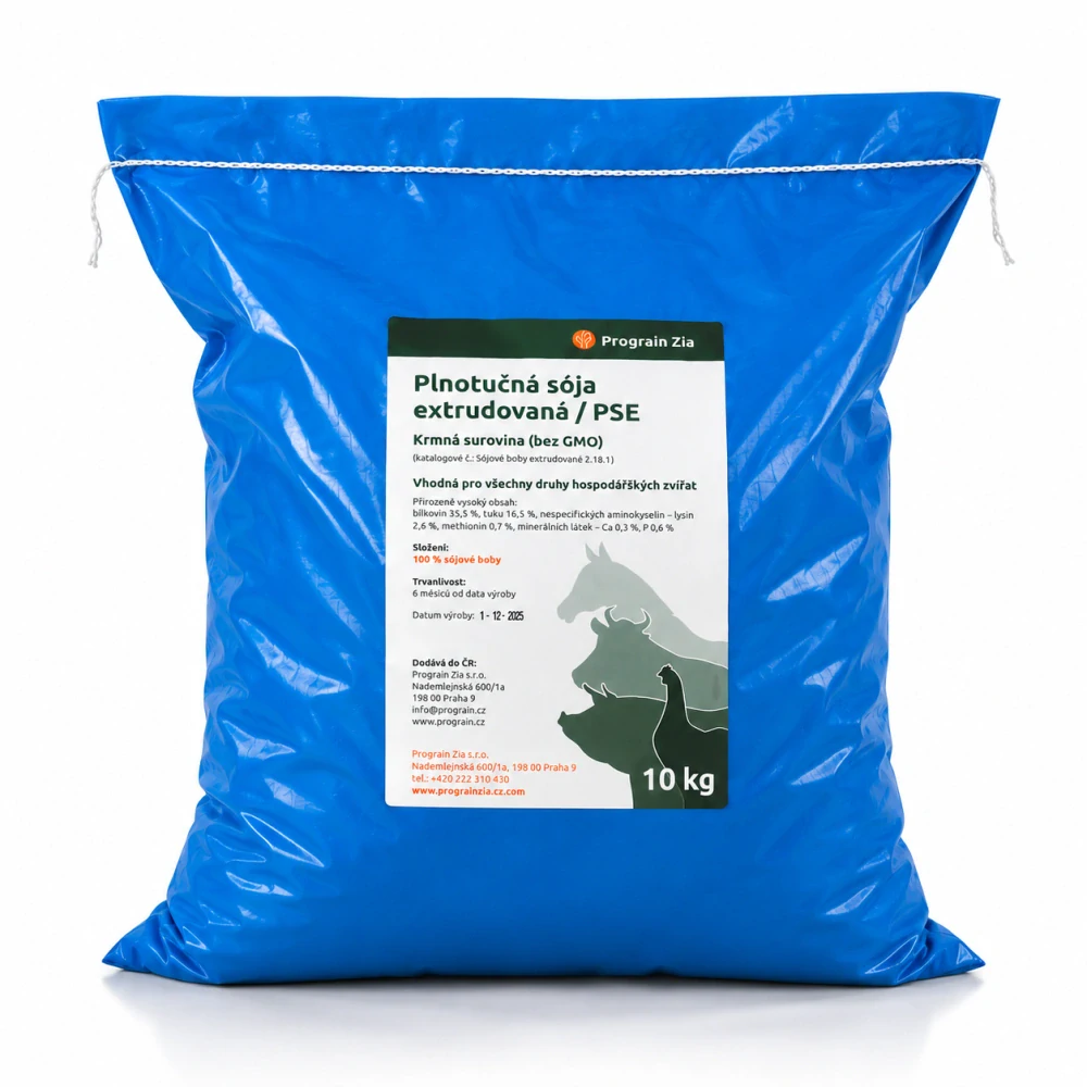 Extrudovaná plnotučná sója pro koně (bez GMO) 10kg