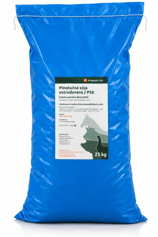 Extrudovaná plnotučná sója pro koně (bez GMO) 20kg
