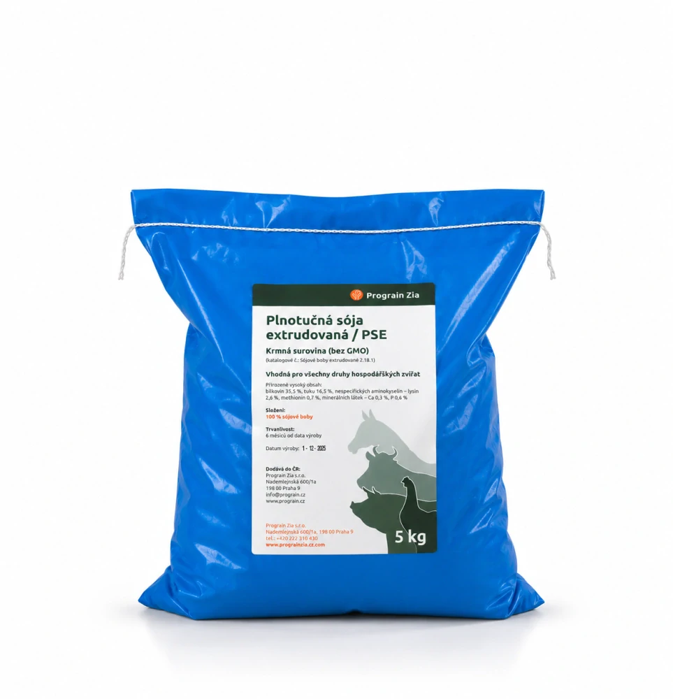 Extrudovaná plnotučná sója pro koně (bez GMO) 5kg