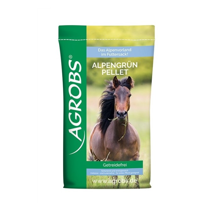 AGROBS Alpengrün Pellet Bezobilné granulované krmivo pro koně