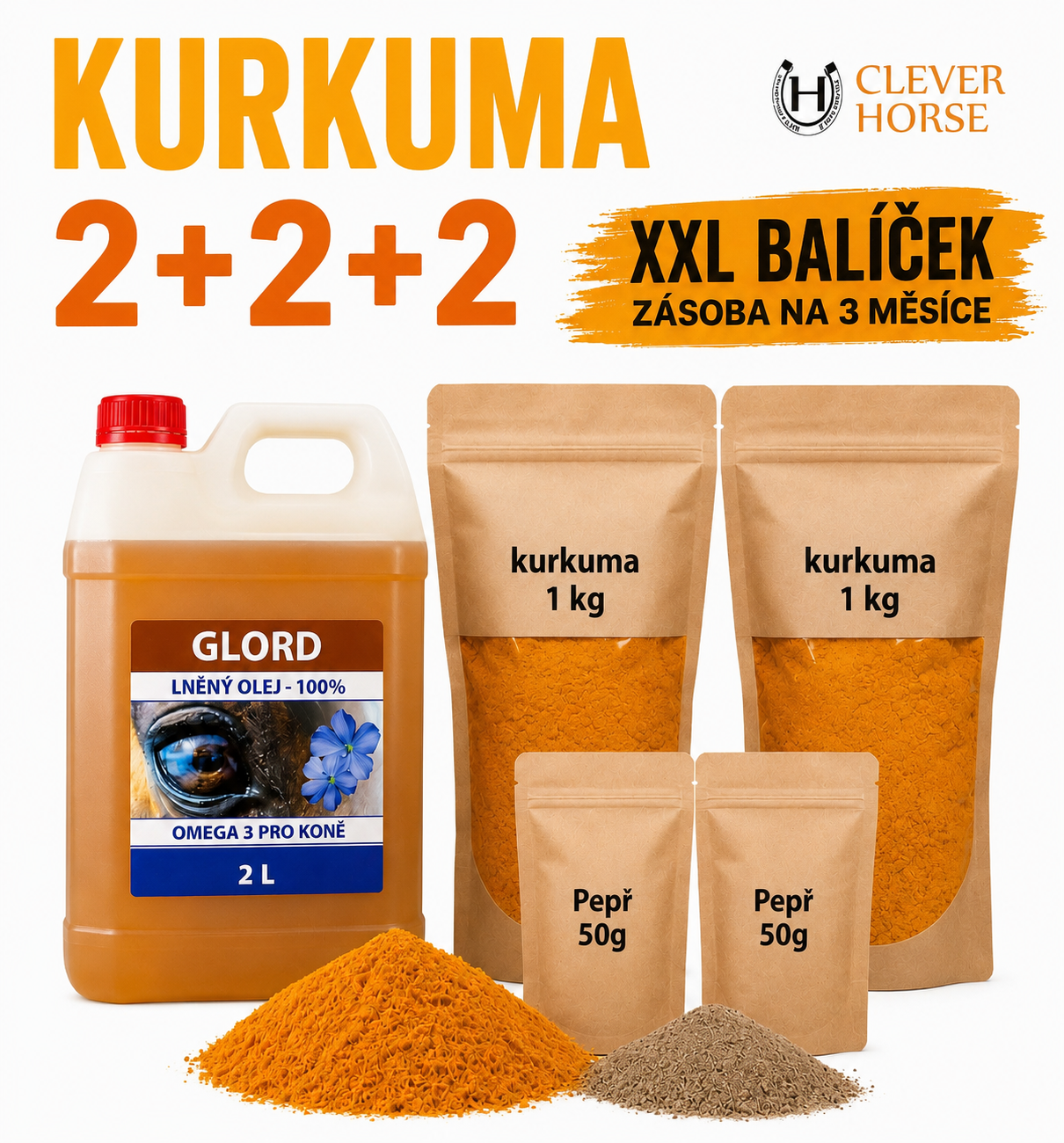 Kurkuma XXL balíček 2+2+2 | zásoba na 3 měsíce