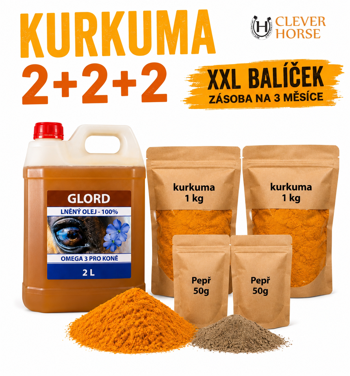 Kurkuma XXL balíček 2+2+2 | zásoba na 3 měsíce 