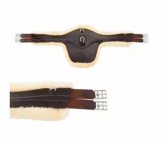 Kožený okopávací podbřišník s beránkem Excellence