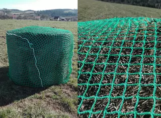Bezuzlová síť na balík sena do průměru 140cm