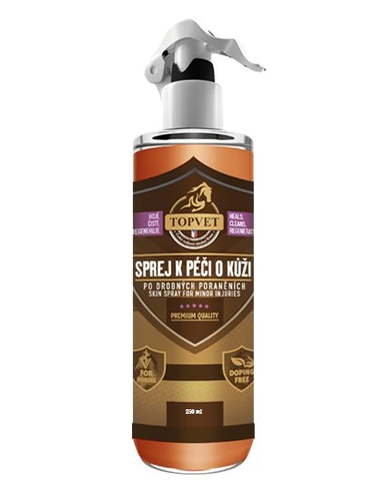 TOPVET Sprej k péči o kůži po drobných poraněních 250ml