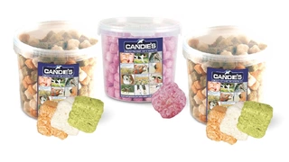 SET 3X Pamlsky pro koně Candies kyblík 6l