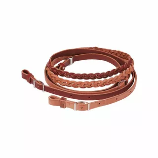 Westernové kožené pletené otěže Pools Barell