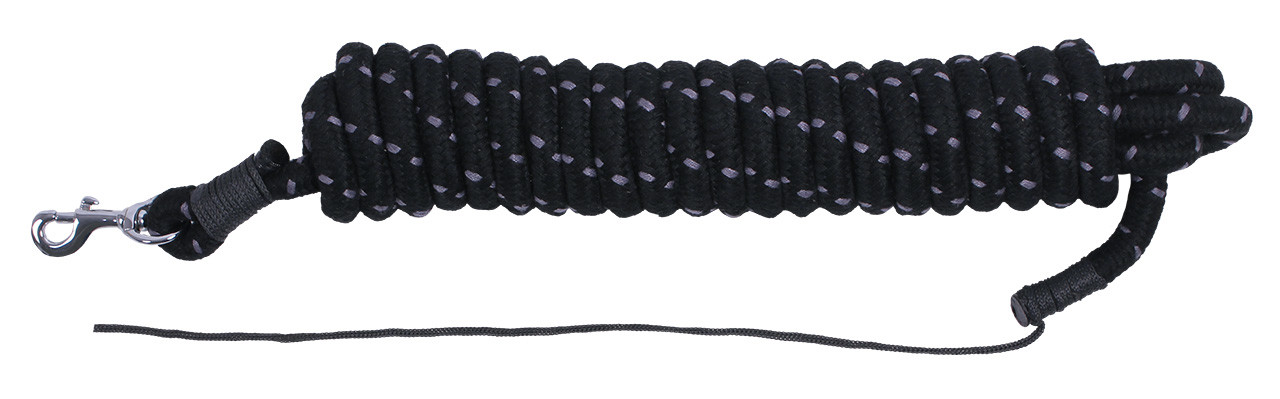Horsemanship lano 6,8m, široké 14mm - černé
