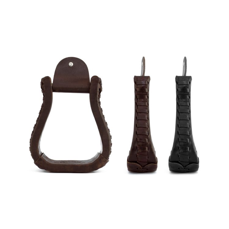 Kožené westernové třmeny Lakota