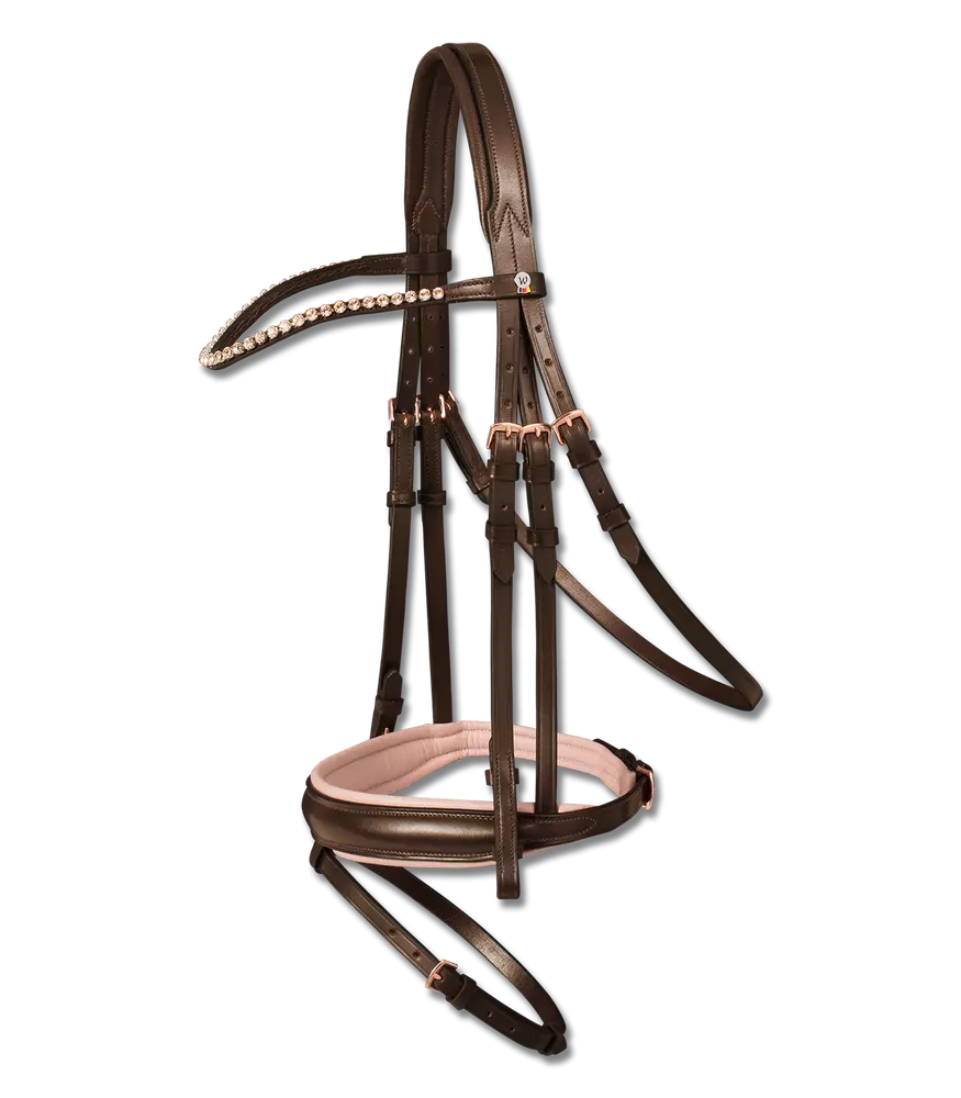 Uzdečka Rosé X-Line s anglickým nánosníkem