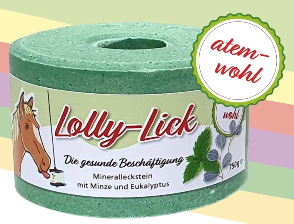 Zdravé lízátko pro koně Lolly Lick, máta a eukalyptus
