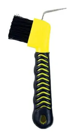 Kopytní háček s kartáčkem a gumovou rukojetí