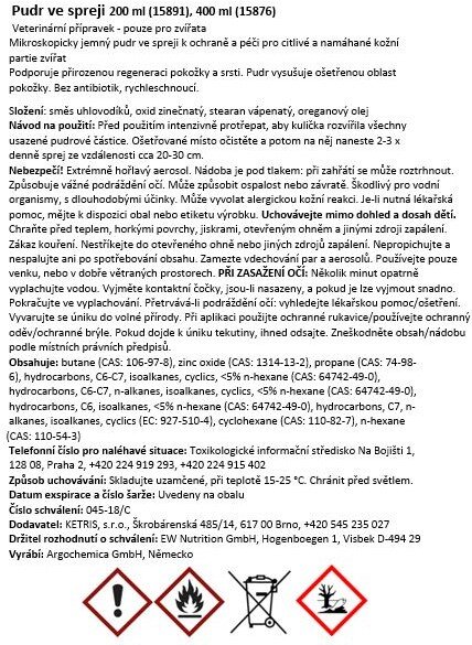 Vysušující pudr ve spreji 200 ml