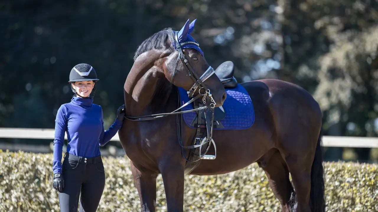 Podsedlová dečka LEMIEUX Suede Dressage Navy