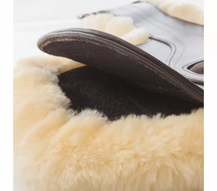 Kožený okopávací podbřišník s beránkem Excellence