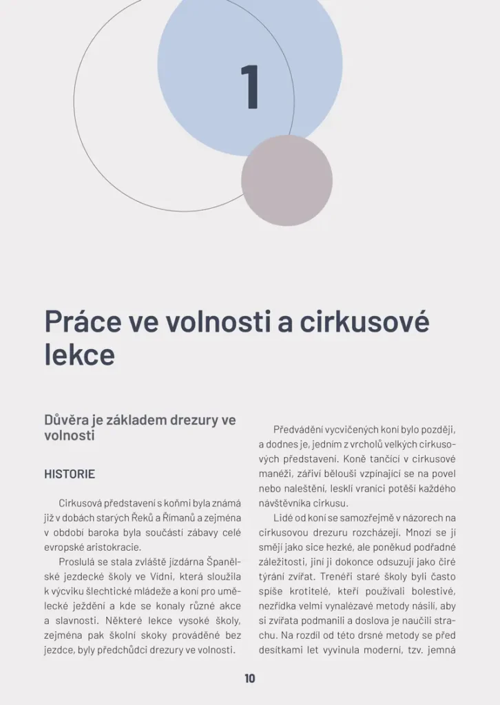 Drezura ve volnosti a cirkusové lekce