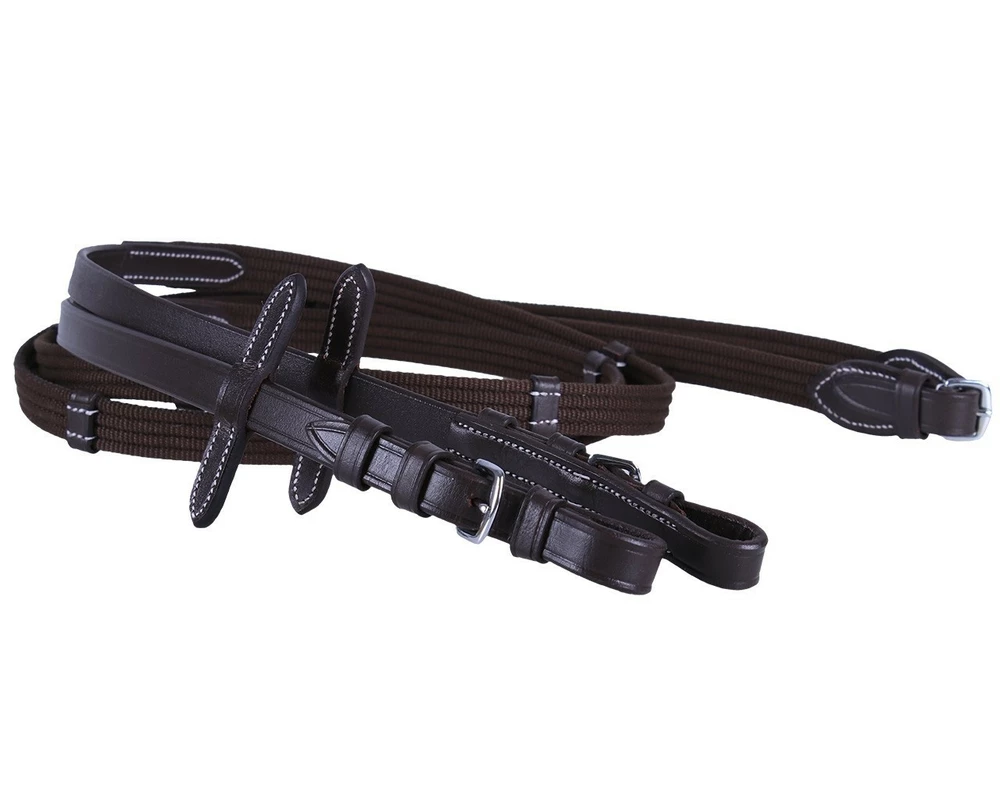 Prošívaná anglická uzdečka Luxury QHP s otěžemi