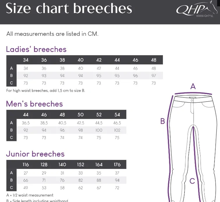 Jezdecké legíny QHP Eden full grip