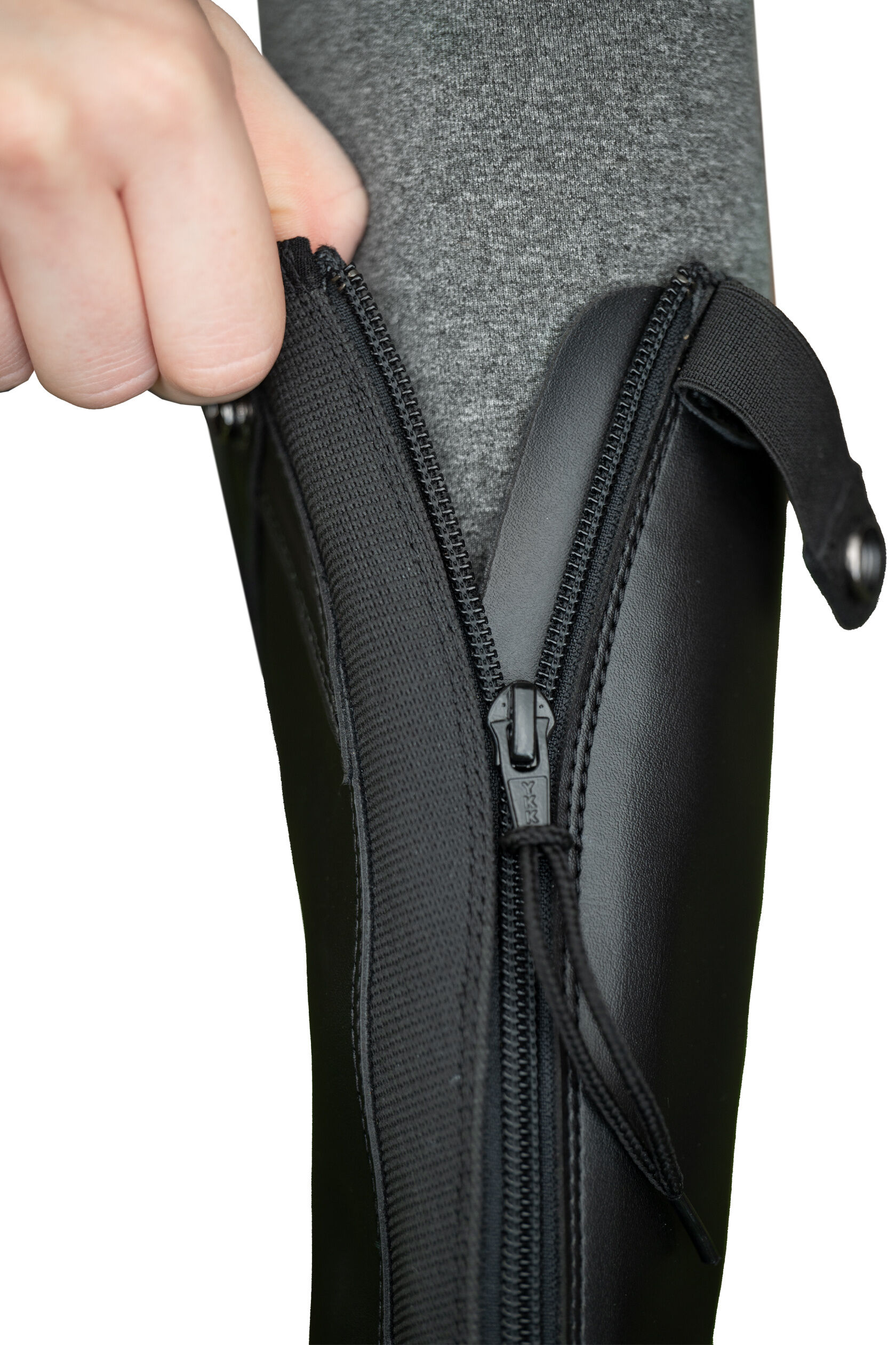 Vysoké jezdecké boty Julie HKM pravá kůže, úzké