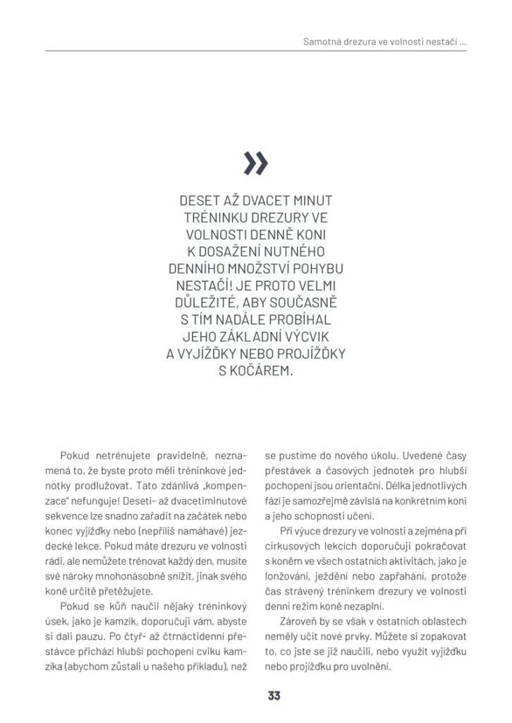 Drezura ve volnosti a cirkusové lekce