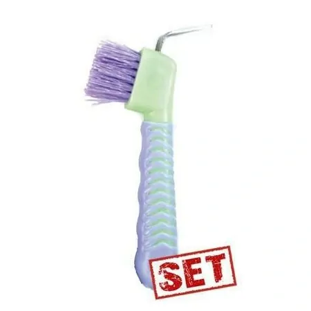 Kopytní háček s kartáčkem a gumovou rukojetí