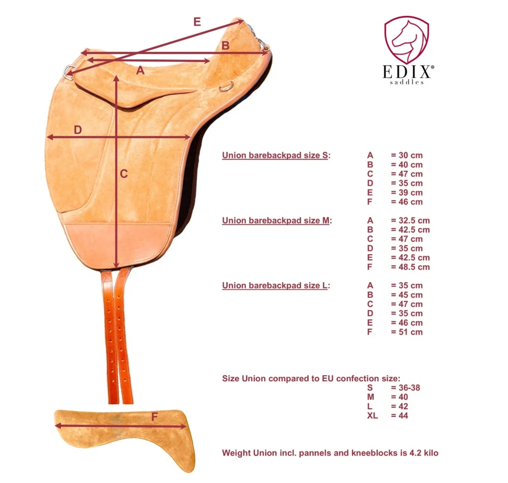 Jezdecký pad Edix Union semišový