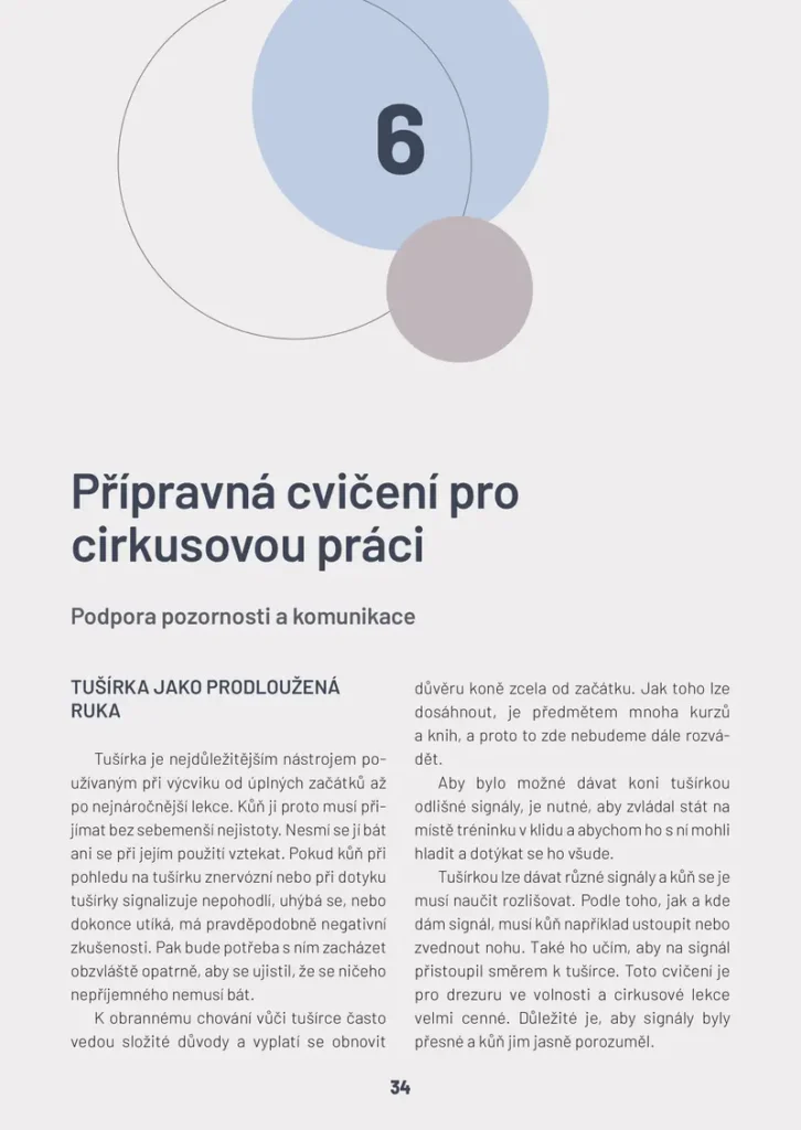 Drezura ve volnosti a cirkusové lekce