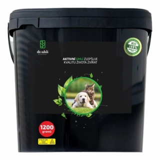 Biochar 1200 g - prášek, aktivní uhlí pro zvířata