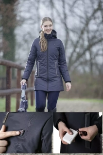 Zimní jezdecká bunda s vyhříváním HKM Elegant Style