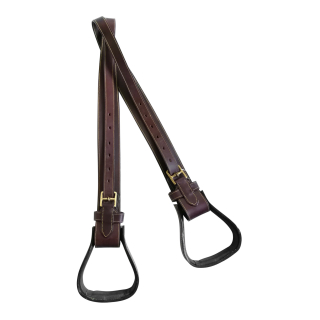 Třmenové řemeny s třmeny k australskému sedlu 