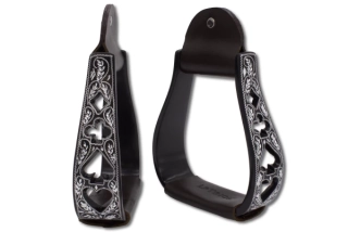 Zdobené hliníkové westernové třmeny 