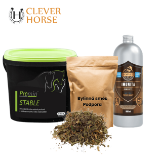 IMUNITA balíček Premin Stable 2 kg + Sirup Imunita 1 l + Bylinky Podpora 1 kg